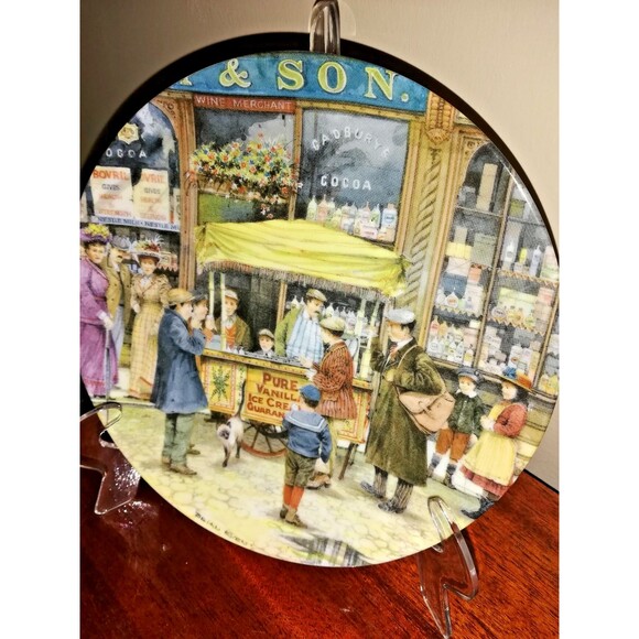Davenport Pottery 1991, Ltd Ed "The Ice Cream Seller" Cries of London Plate VTG - Picture 7 of 16